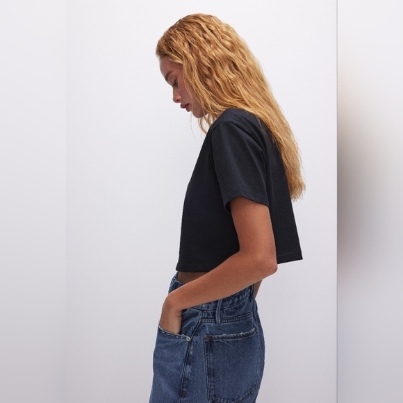 Good American The Cotton Cropped Tee•Size M•NWOT - Picture 4 of 12